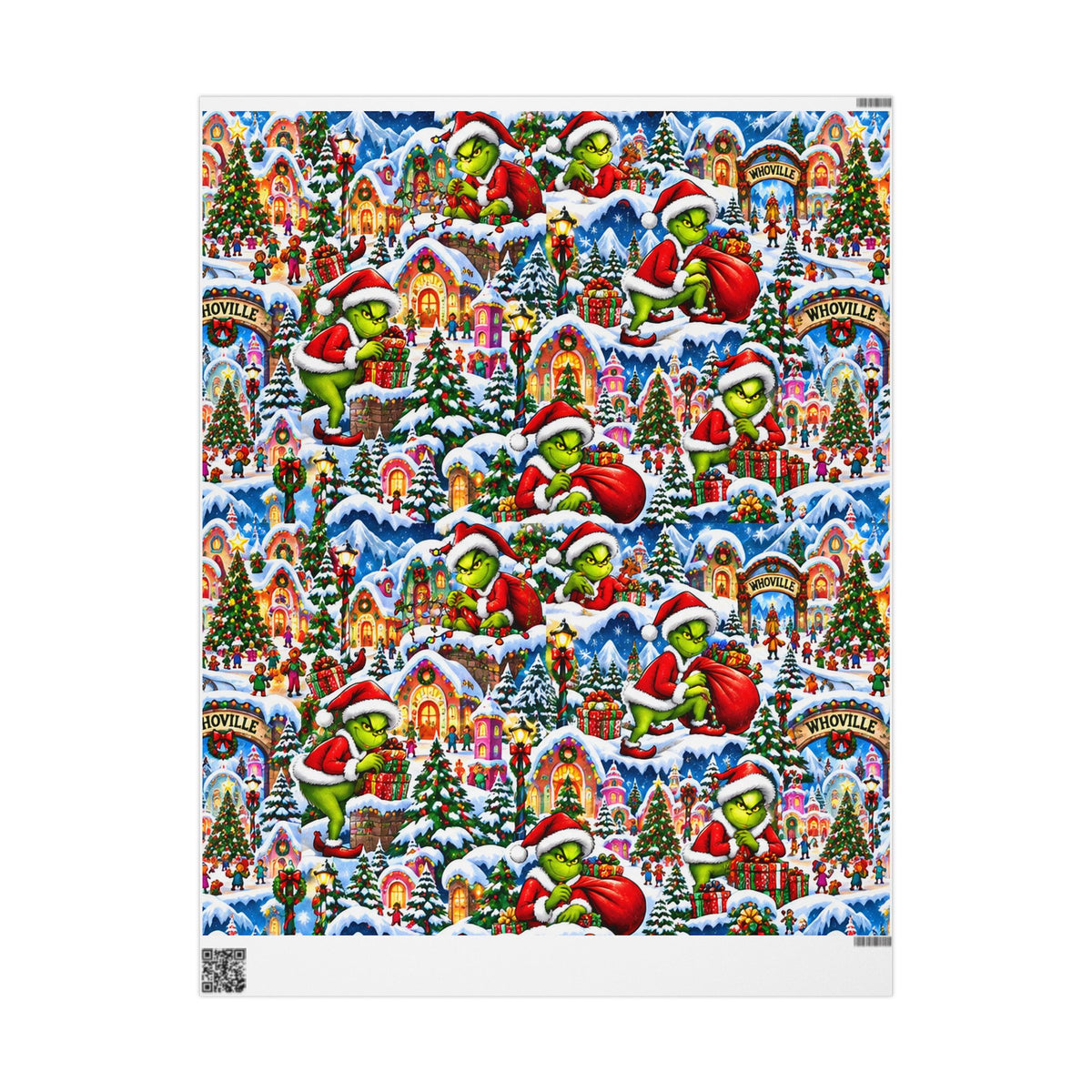 Green & Hairy Whooville Wrapping Paper Roll