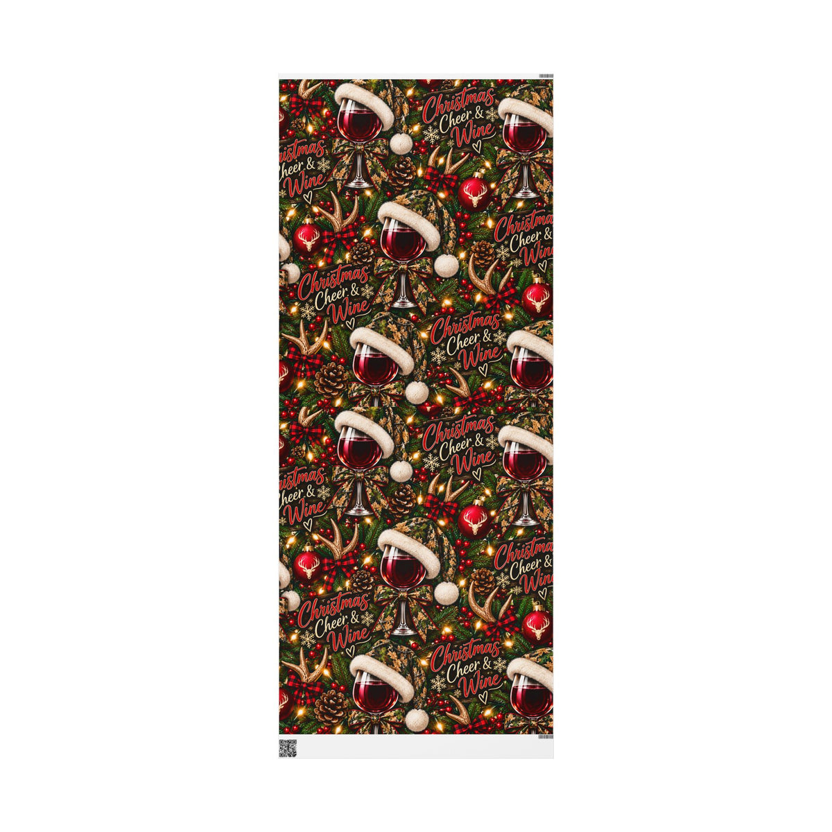 Christmas WINE and CAMO Wrapping Paper Roll
