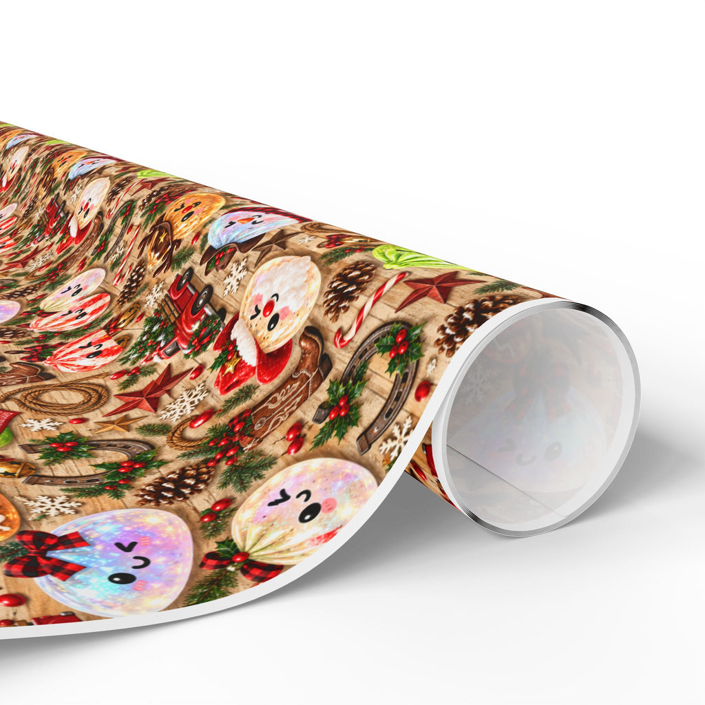 Christmas Gingerbread Pattern Wrapping Paper Roll — Festive Holiday Gift Wrap