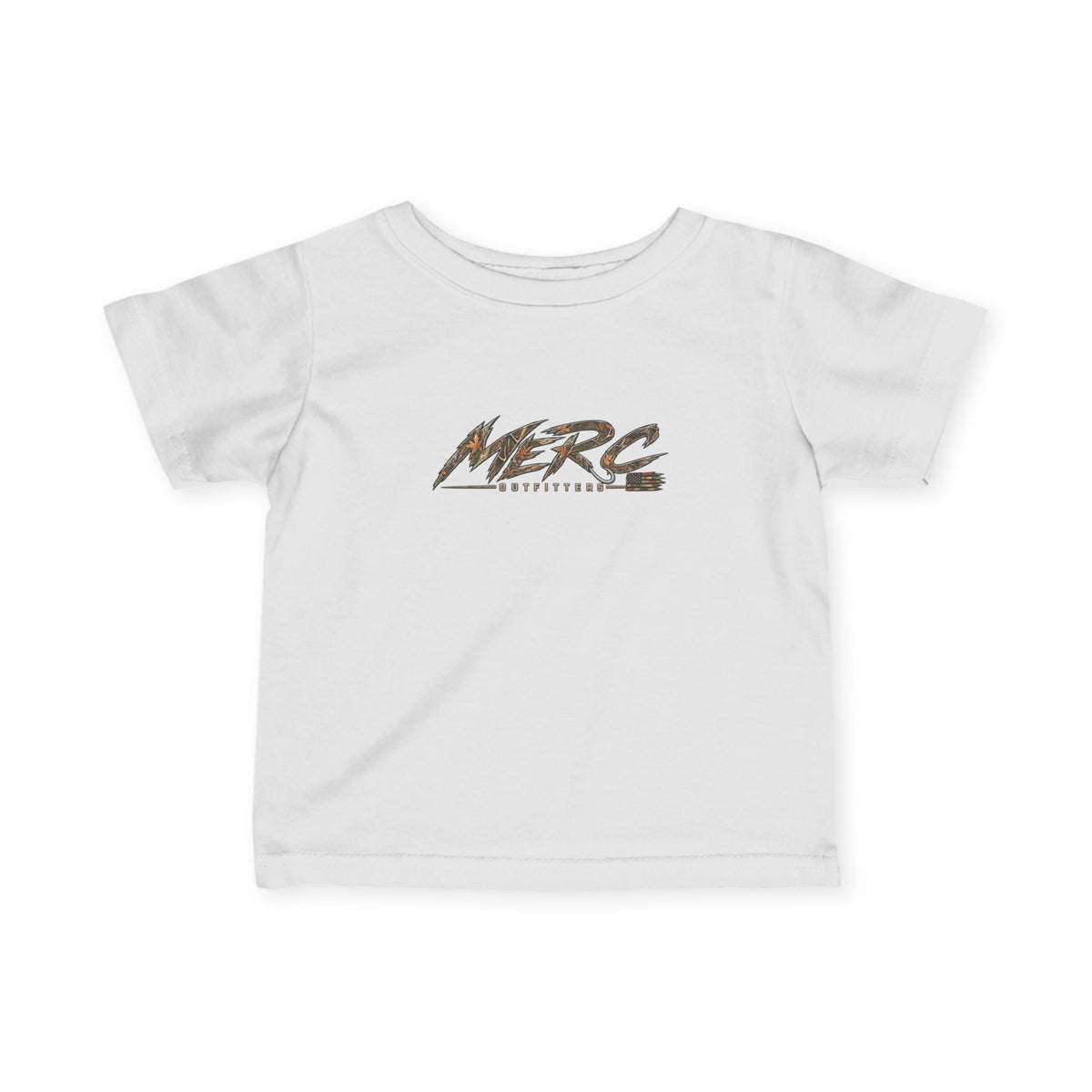 Merc Outfitters Infant Tee — Cute Brushed-Text Logo Baby T-Shirt