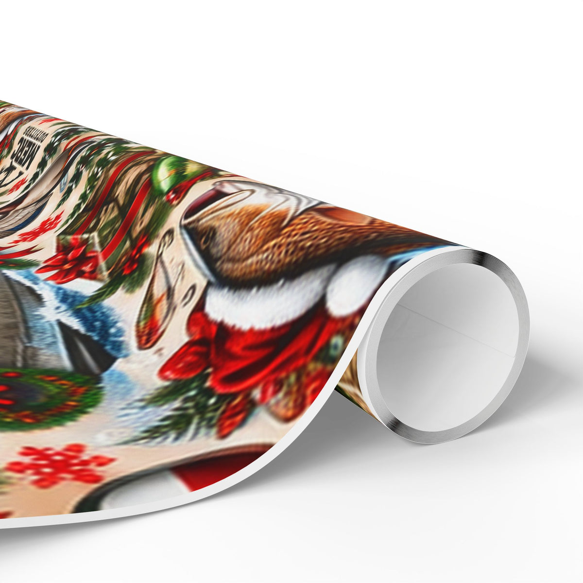 MERC Christmas HUNTING AND FISHING Wrapping Paper Roll