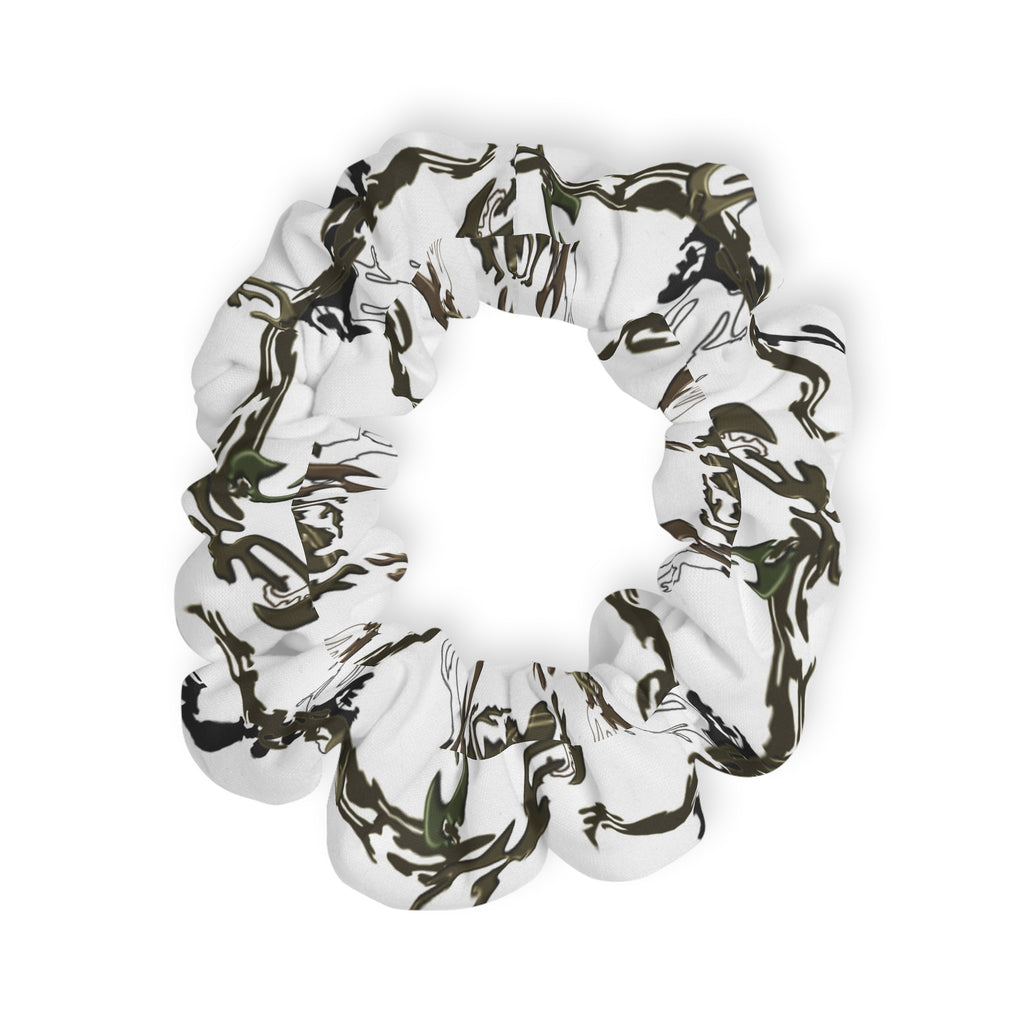 White Camo Scrunchie
