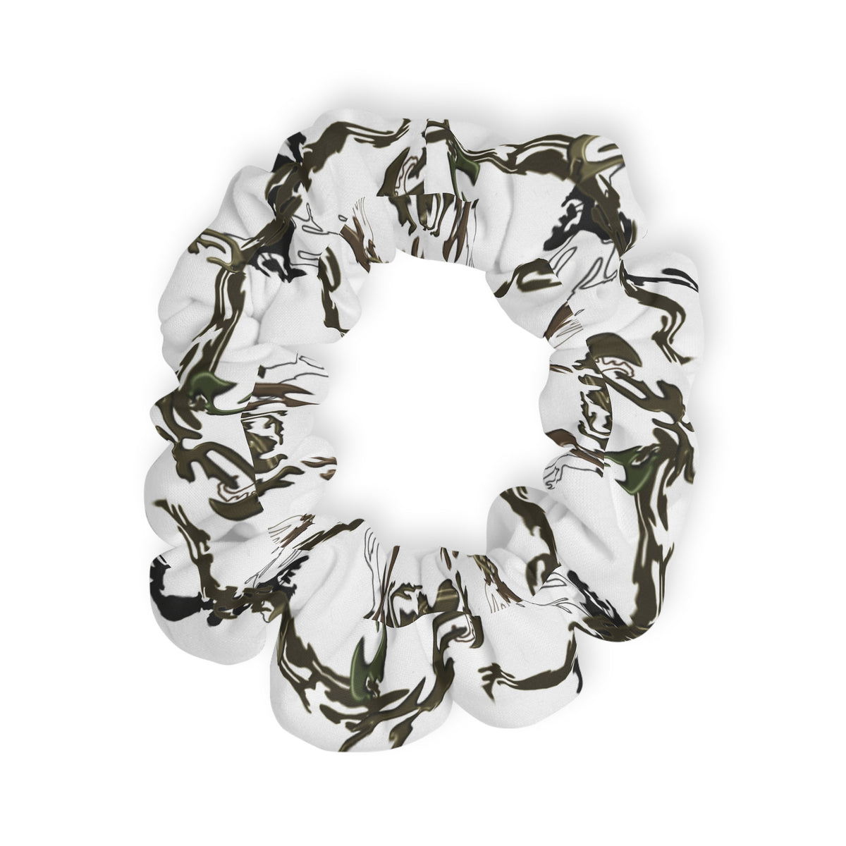 White Camo Scrunchie