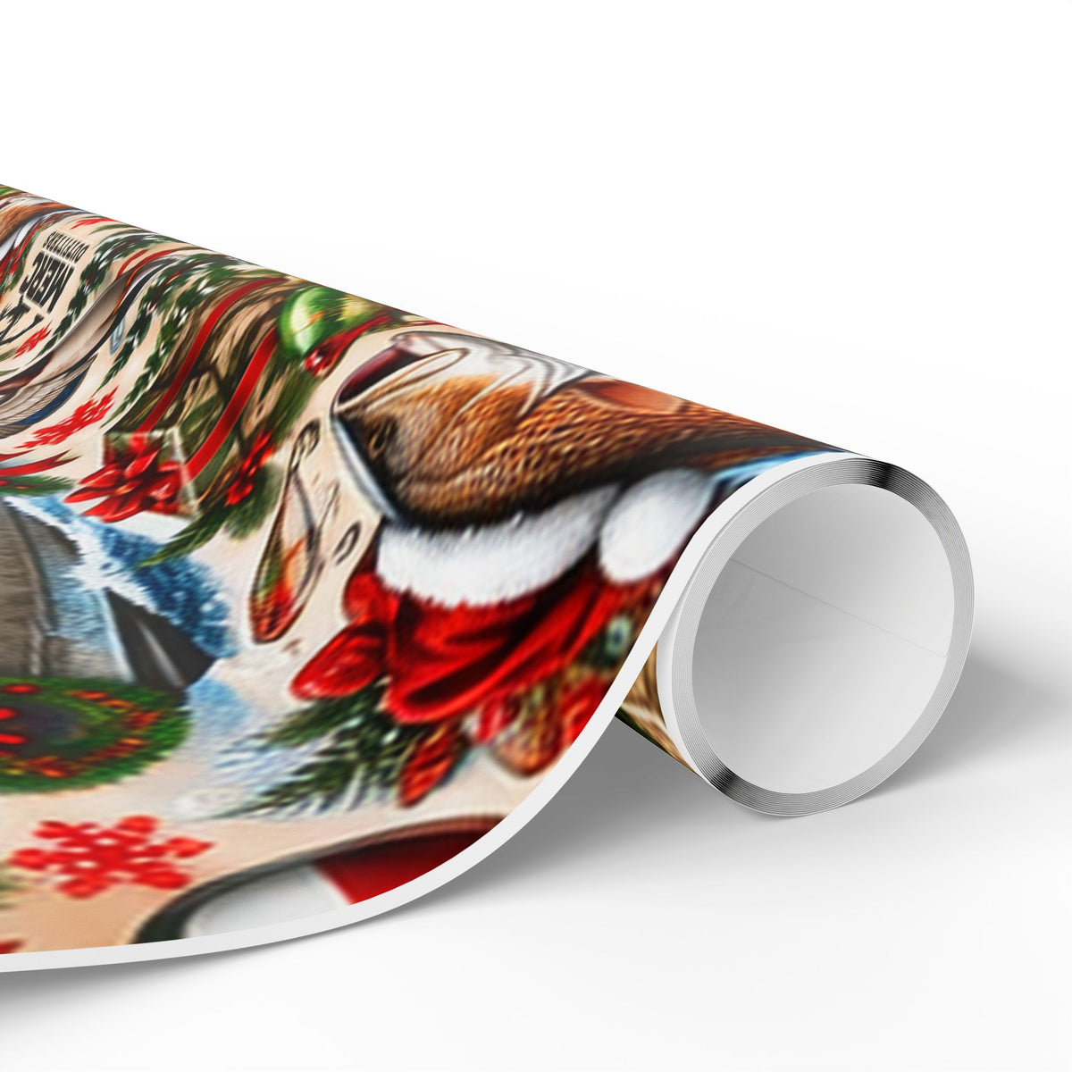 MERC Christmas HUNTING AND FISHING Wrapping Paper Roll