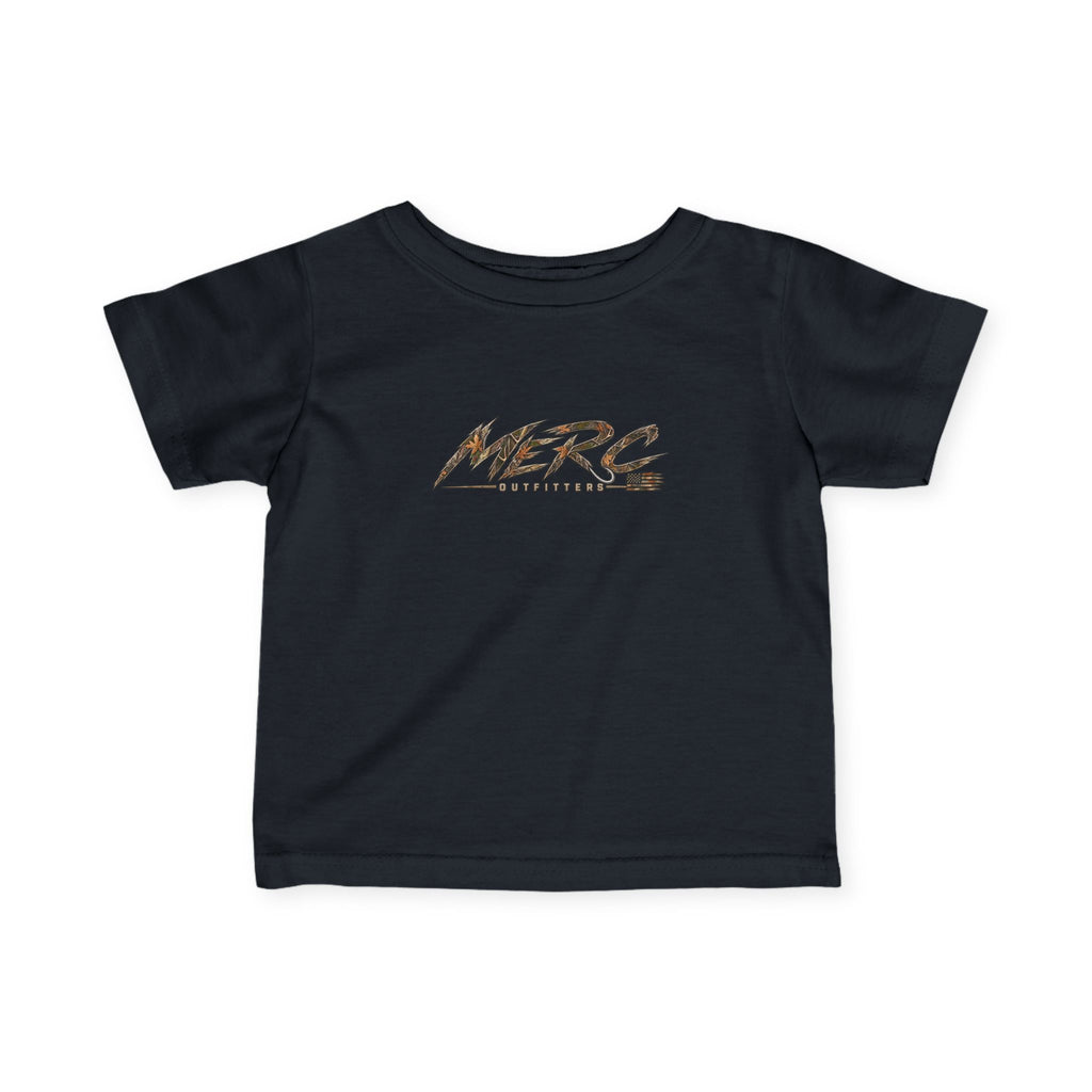 Merc Outfitters Infant Tee — Cute Brushed-Text Logo Baby T-Shirt