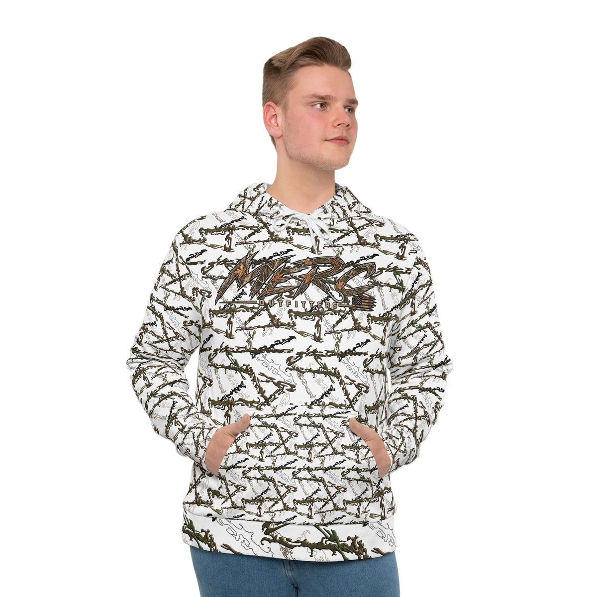 White (Hand Drawn) Camo Sweatshirt
