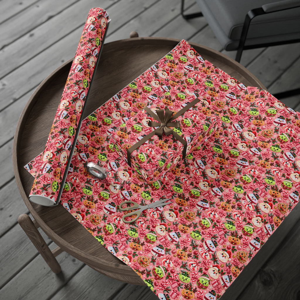 Christmas Dumpling Squishy Pink Wrapping Papers