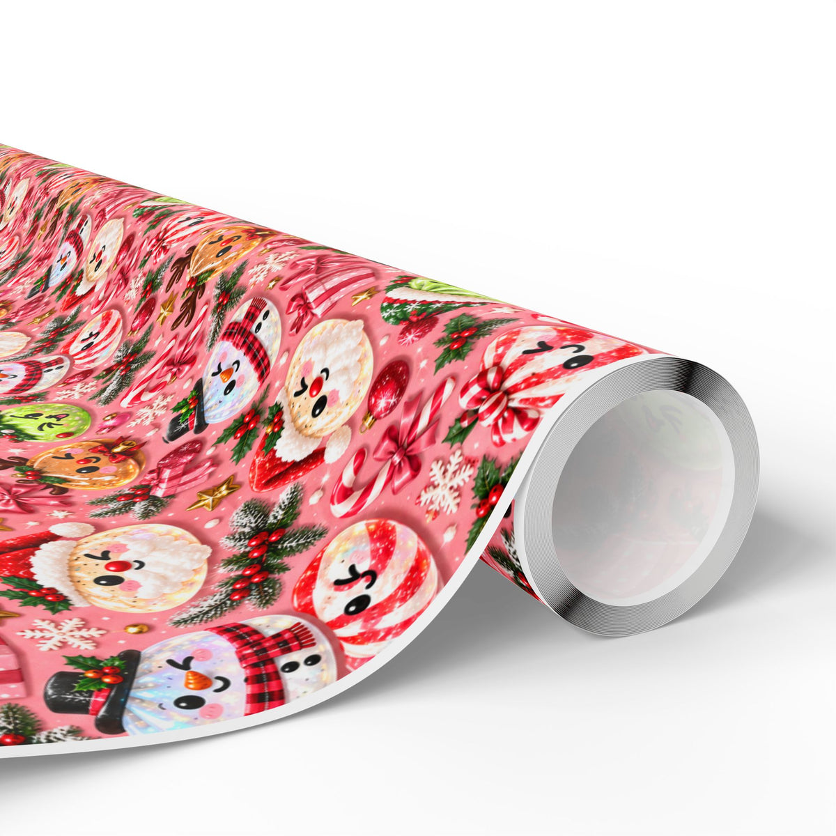 Christmas Dumpling Squishy Pink Wrapping Papers
