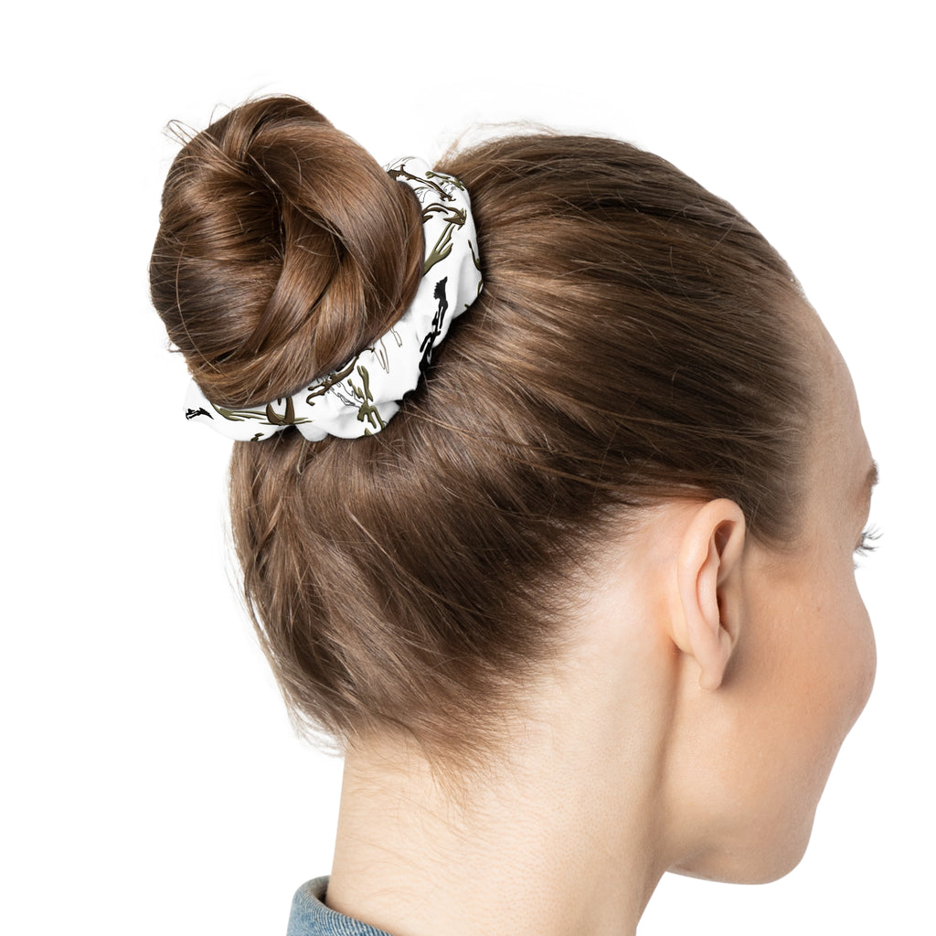 White Camo Scrunchie
