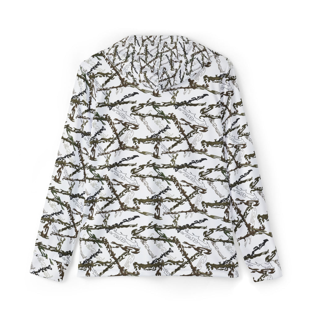 White (Hand drawn) Camo  Fishing Hoodie