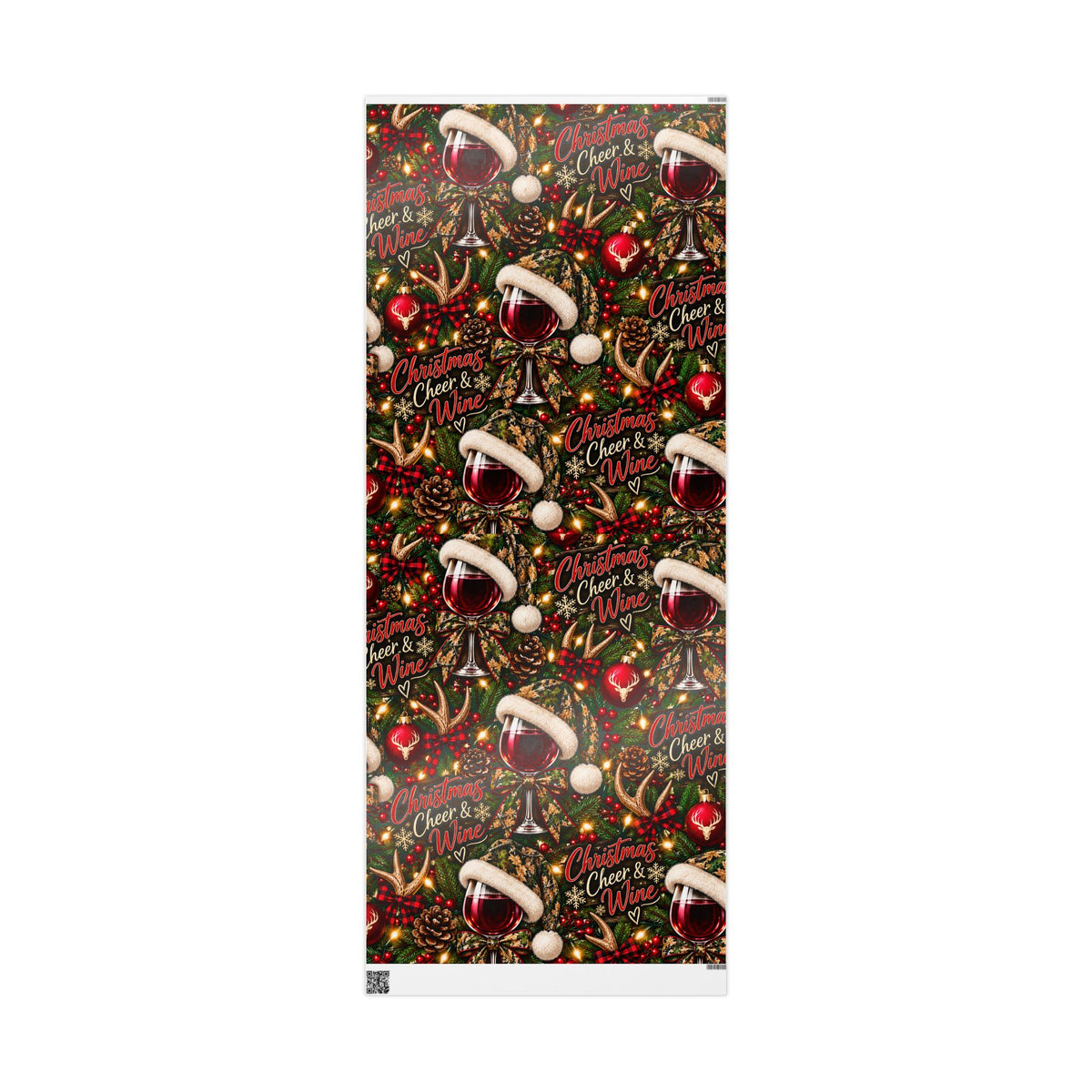 Christmas WINE and CAMO Wrapping Paper Roll
