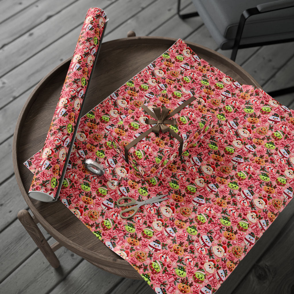 Christmas Dumpling Squishy Pink Wrapping Papers