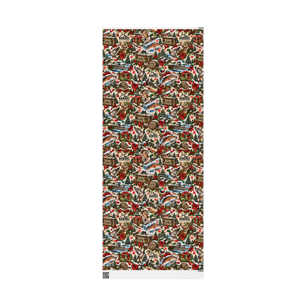 MERC Christmas HUNTING AND FISHING Wrapping Paper Roll