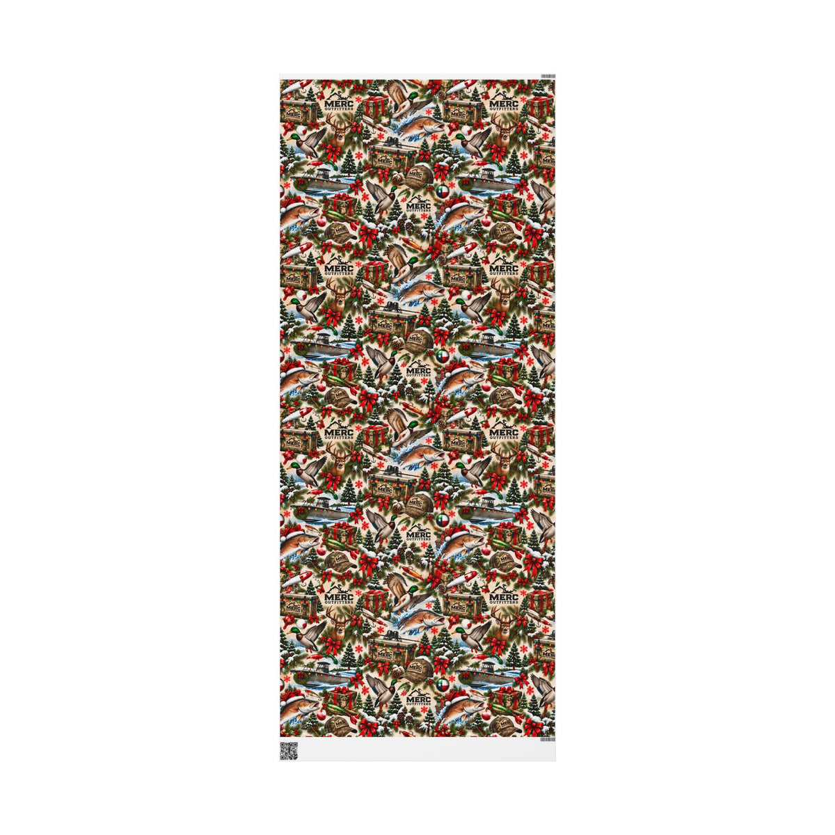 MERC Christmas HUNTING AND FISHING Wrapping Paper Roll