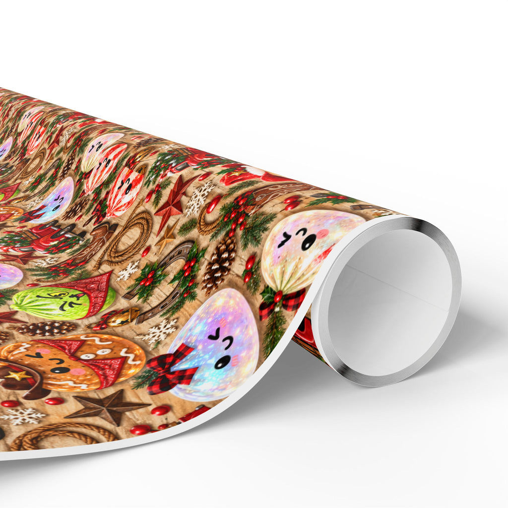 Christmas Gingerbread Pattern Wrapping Paper Roll — Festive Holiday Gift Wrap