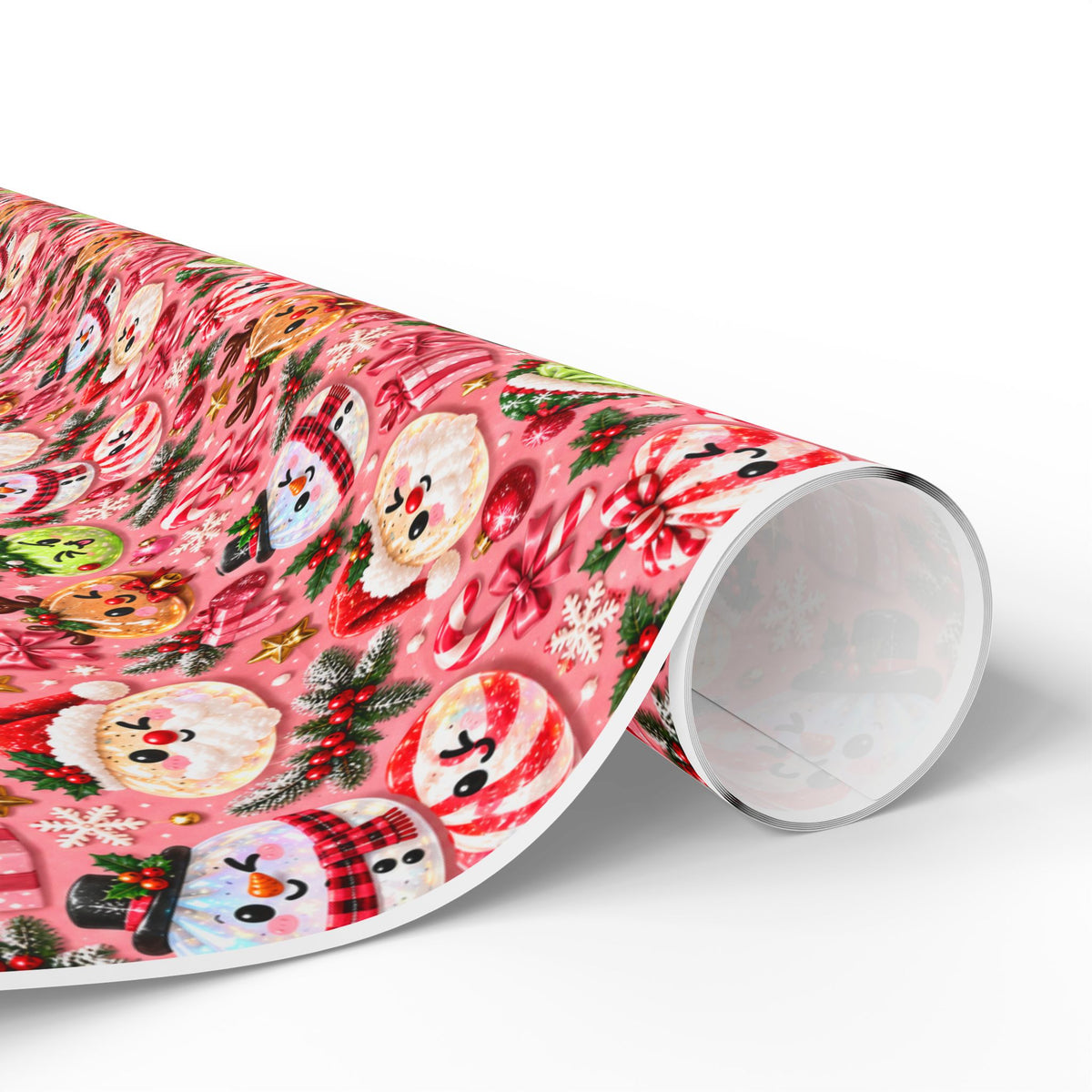 Christmas Dumpling Squishy Pink Wrapping Papers