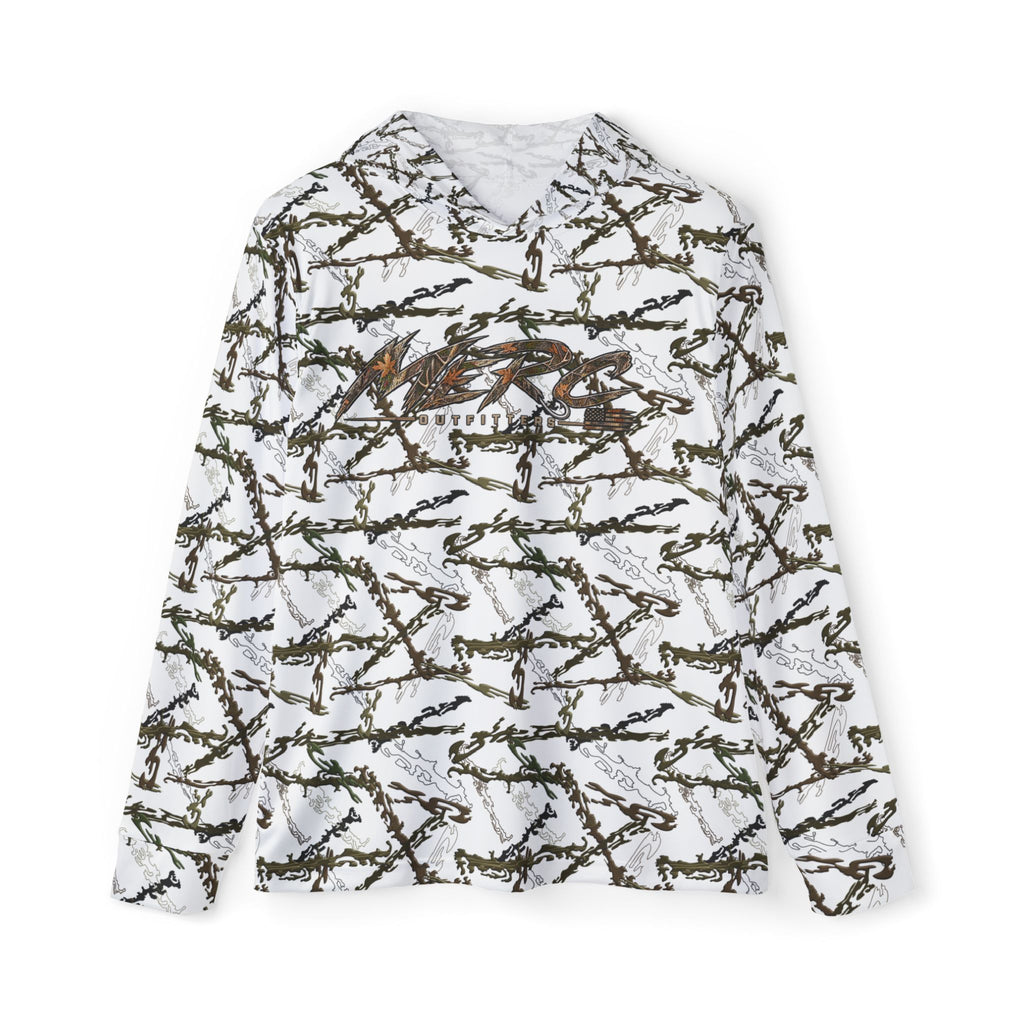 White (Hand drawn) Camo  Fishing Hoodie