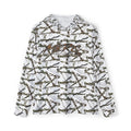 White (Hand drawn) Camo  Fishing Hoodie