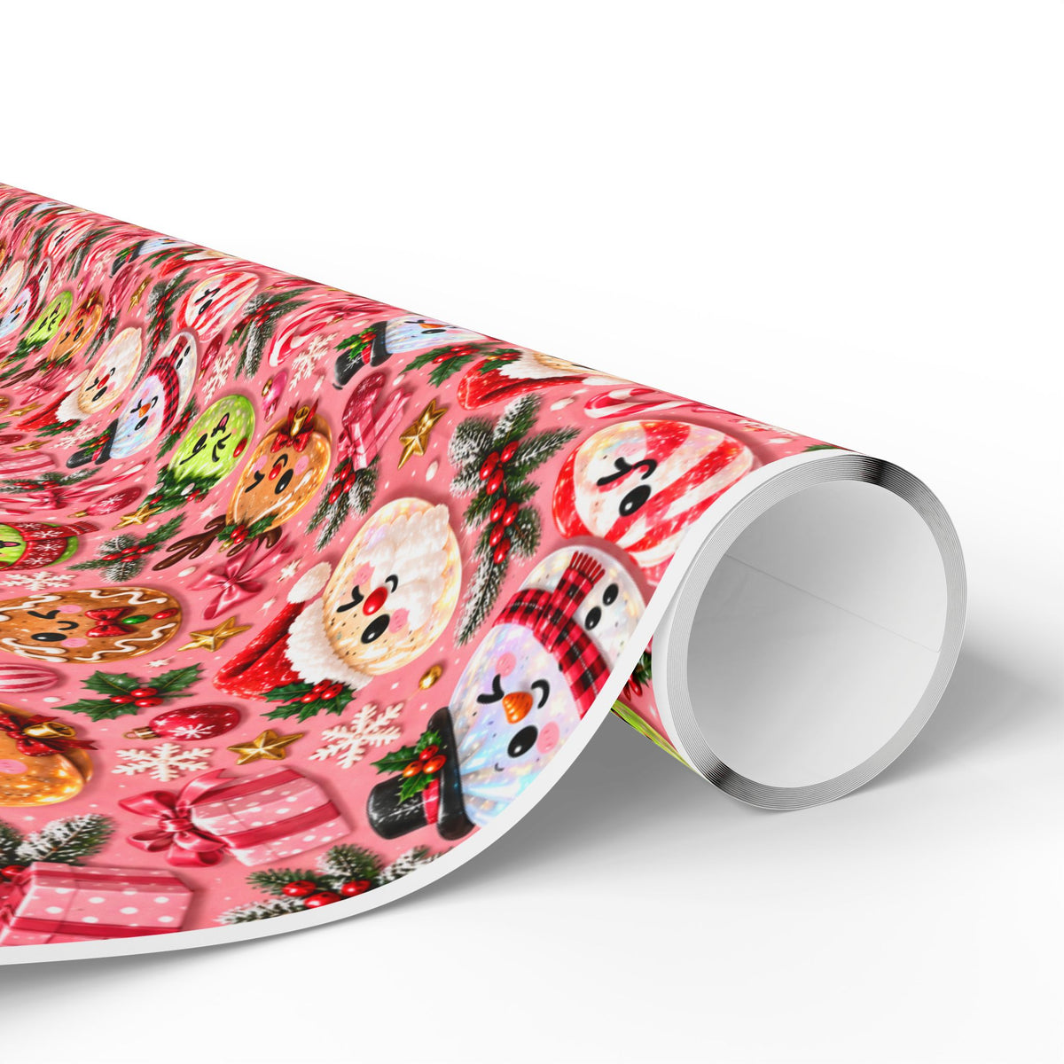 Christmas Dumpling Squishy Pink Wrapping Papers