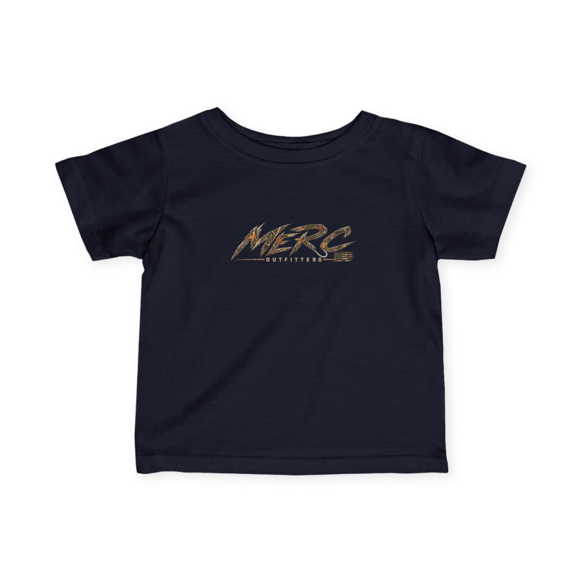 Merc Outfitters Infant Tee — Cute Brushed-Text Logo Baby T-Shirt