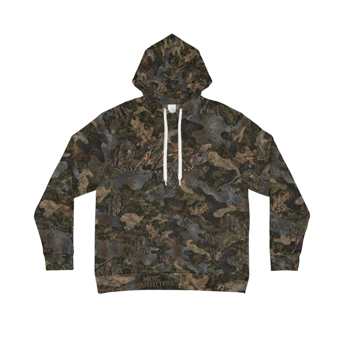 Realistic Woodland Camo Hoodie Sweatshirt