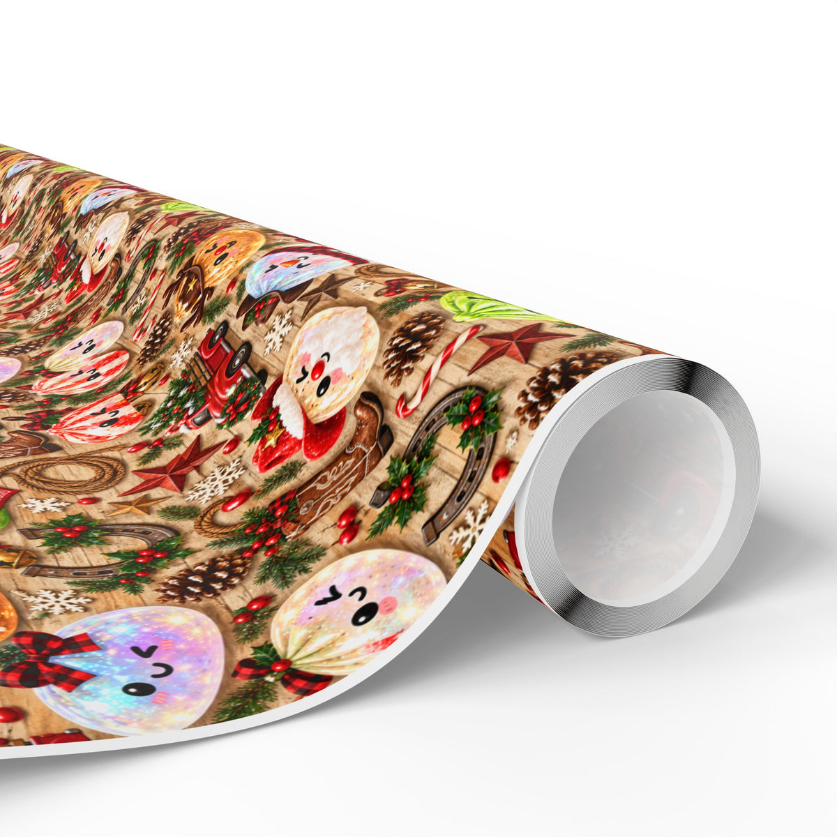 Christmas Gingerbread Pattern Wrapping Paper Roll — Festive Holiday Gift Wrap