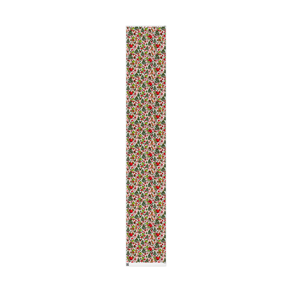 Green & Hairy Christmas Pattern Wrapping Paper Roll