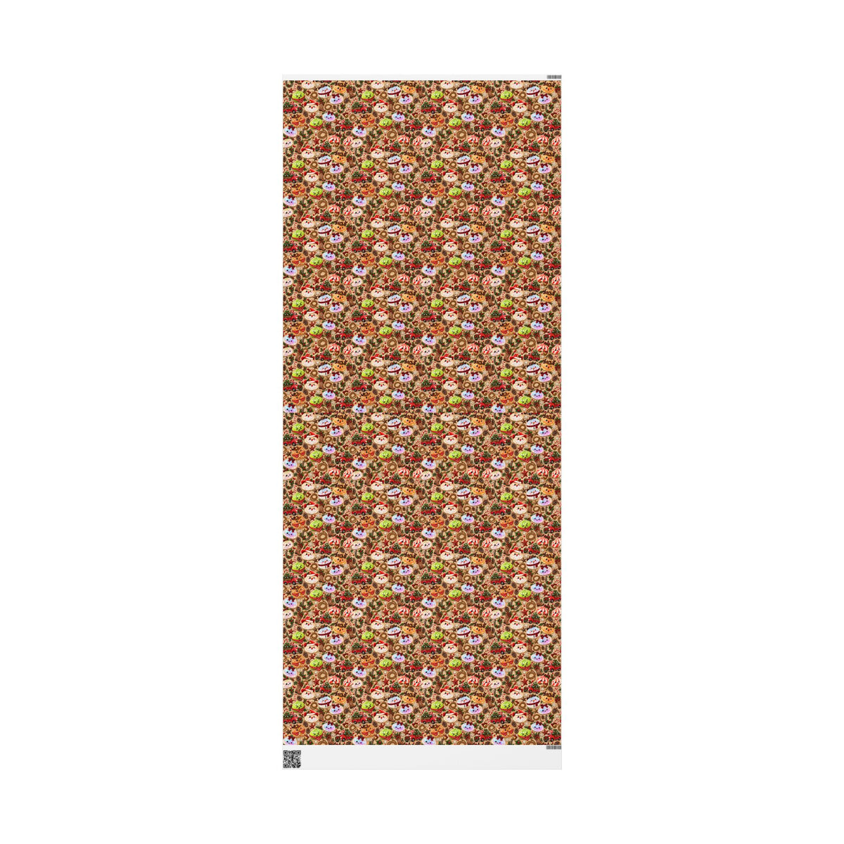 Christmas Gingerbread Pattern Wrapping Paper Roll — Festive Holiday Gift Wrap