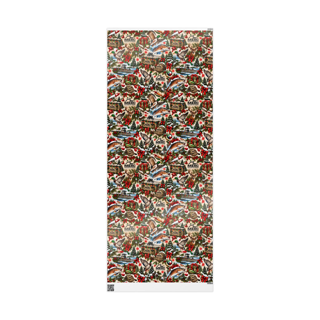 MERC Christmas HUNTING AND FISHING Wrapping Paper Roll
