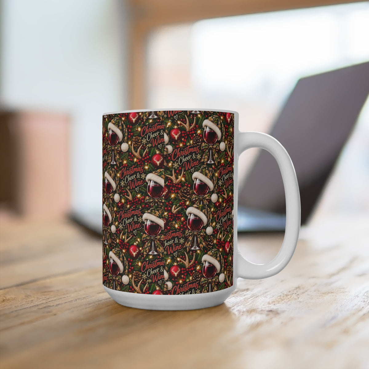 Christmas Cheer & Wine 15oz Mug