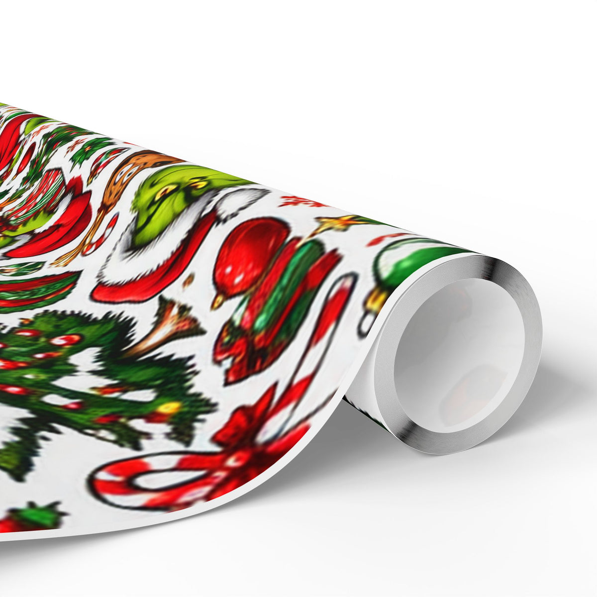 Green & Hairy Christmas Pattern Wrapping Paper Roll
