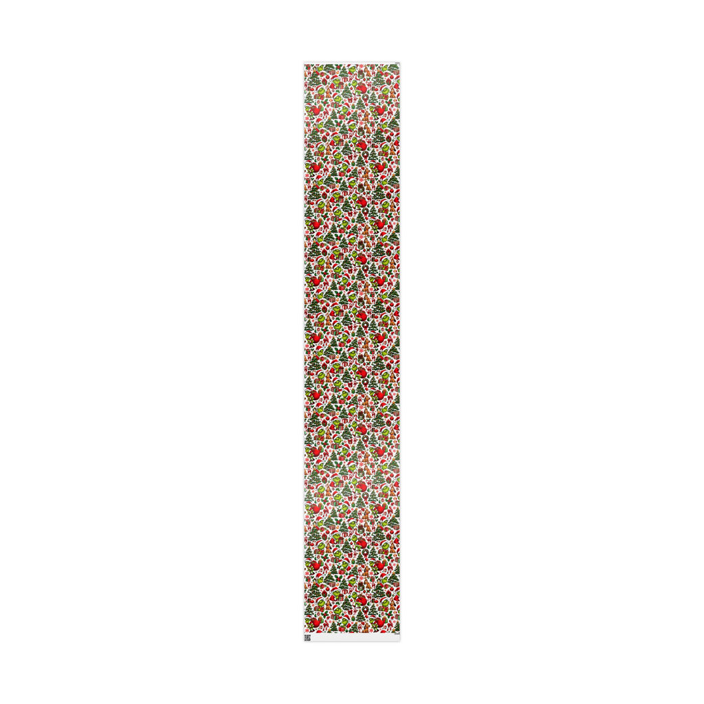 Green & Hairy Christmas Pattern Wrapping Paper Roll