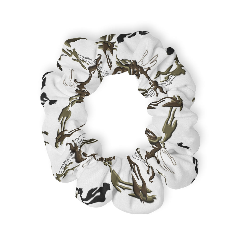 White Camo Scrunchie