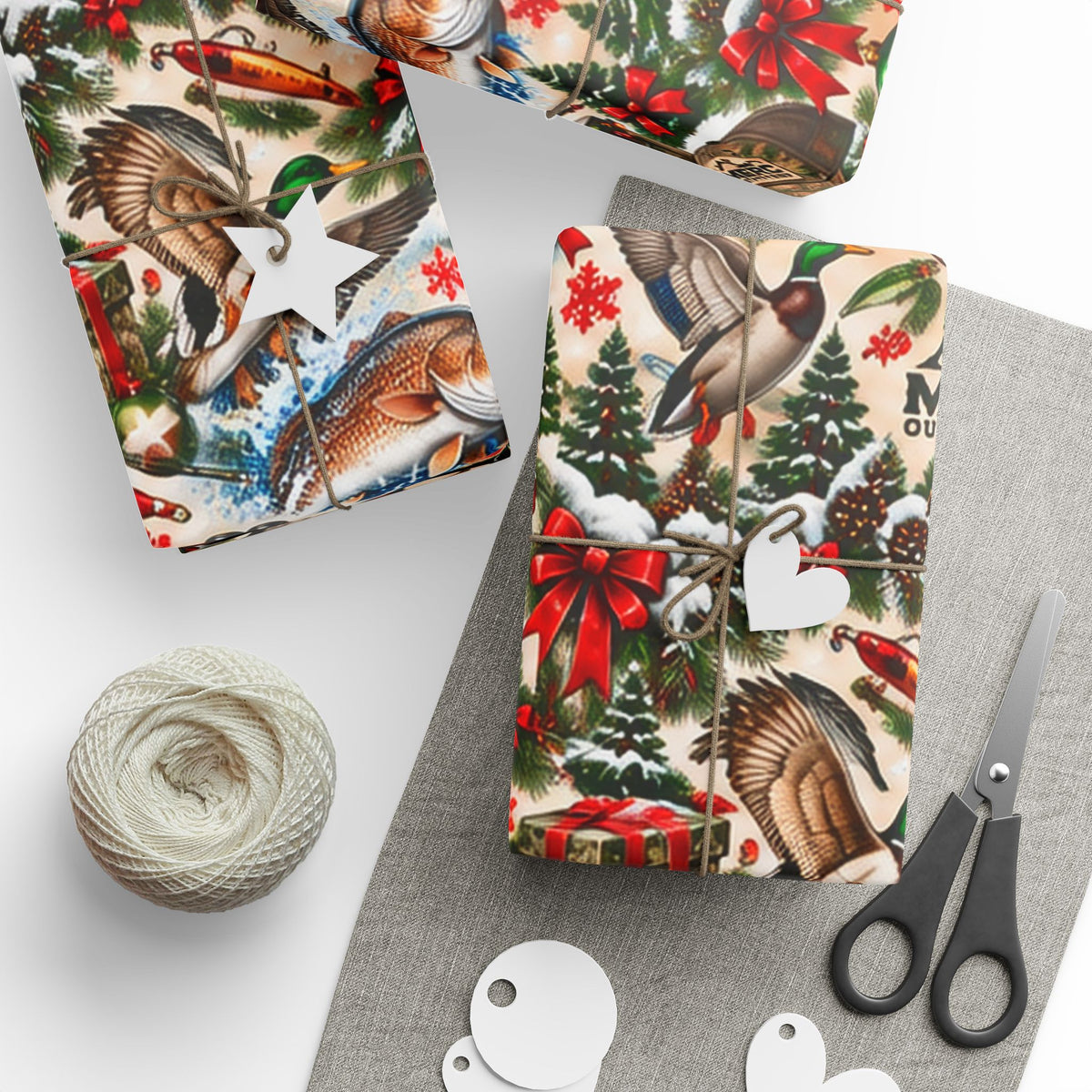 MERC Christmas HUNTING AND FISHING Wrapping Paper Roll