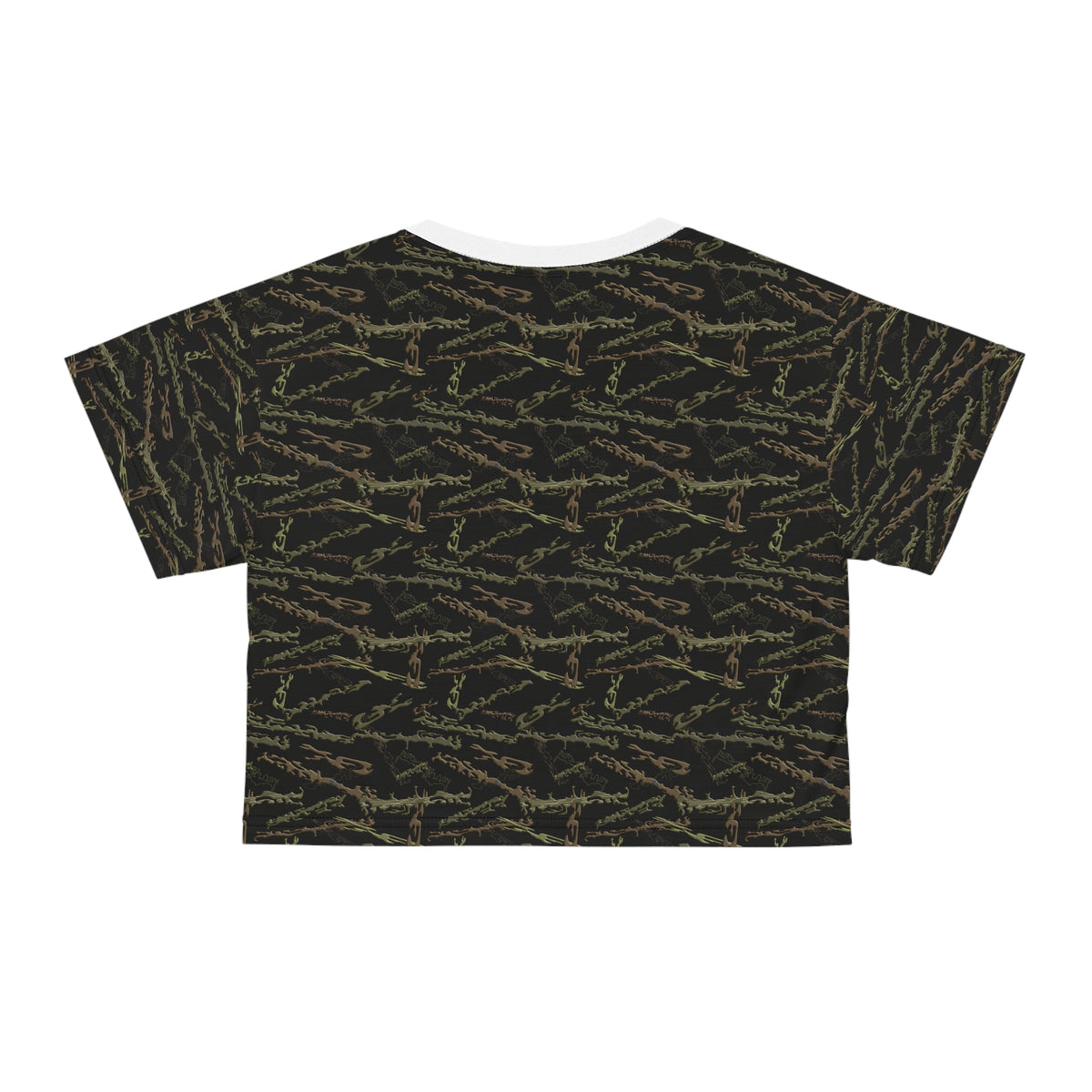 Olive Camo Crop Tee