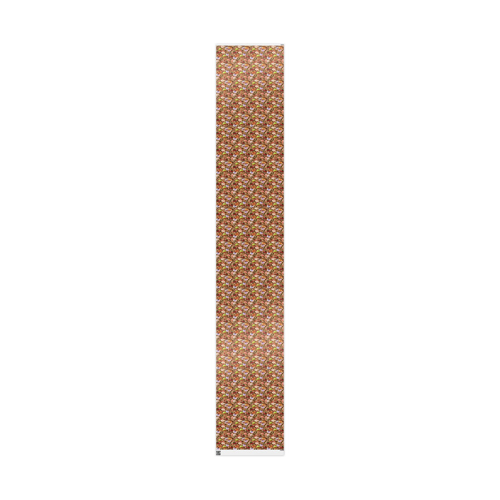 Christmas Gingerbread Pattern Wrapping Paper Roll — Festive Holiday Gift Wrap