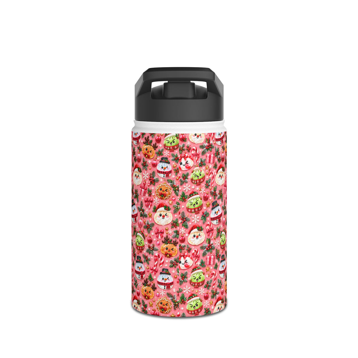 Pink Squishy Christmas  Stainless Steel Water Bottle