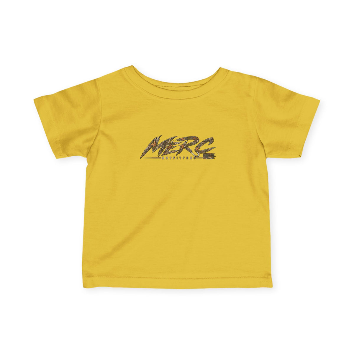 Merc Outfitters Infant Tee — Cute Brushed-Text Logo Baby T-Shirt