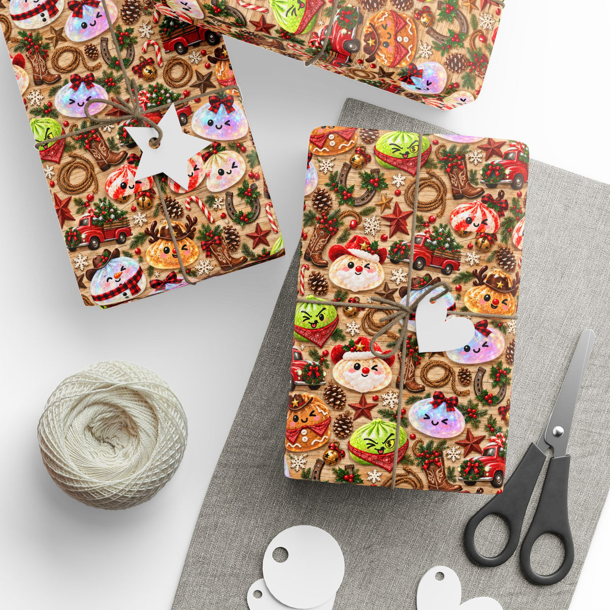 Christmas Gingerbread Pattern Wrapping Paper Roll — Festive Holiday Gift Wrap