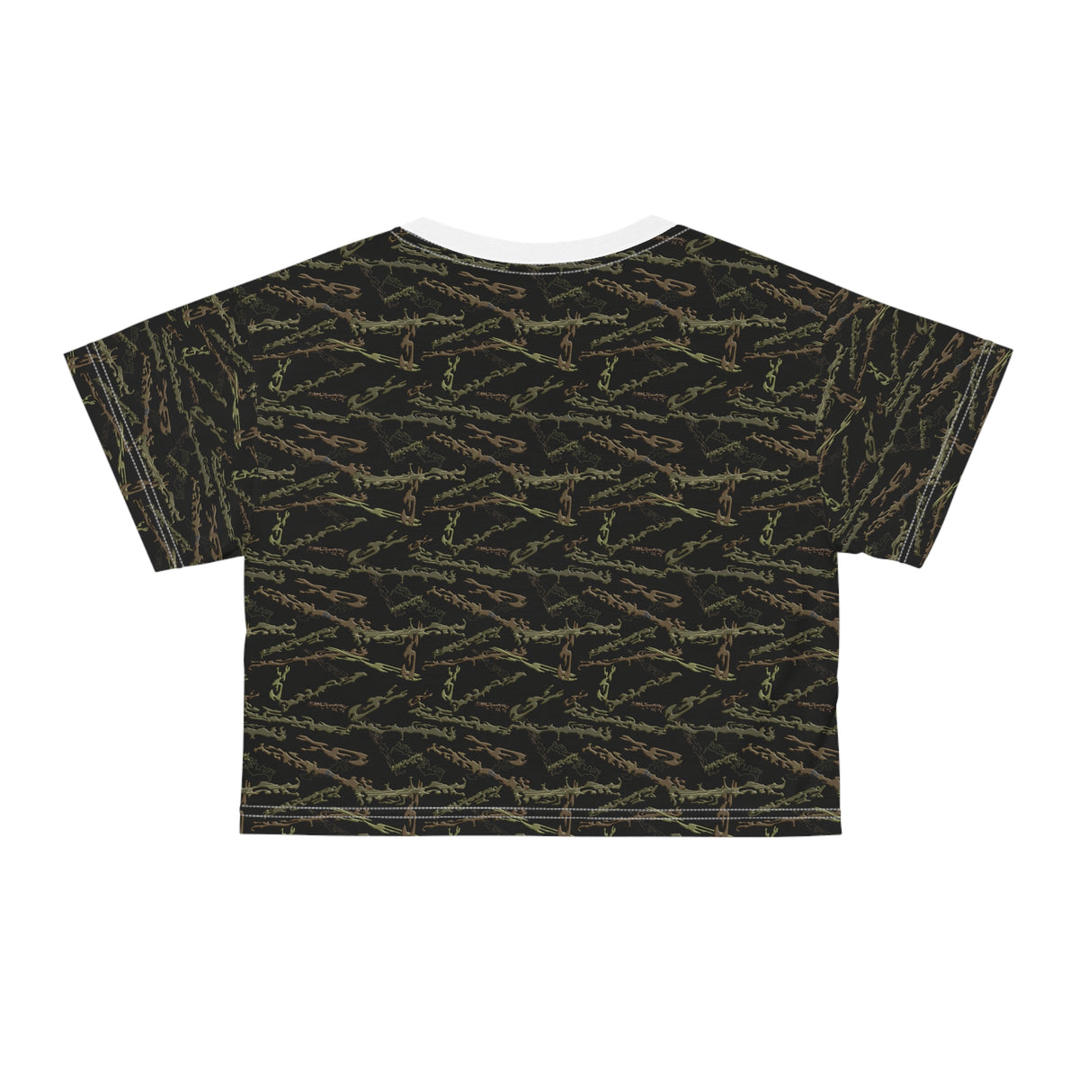 Olive Camo Crop Tee