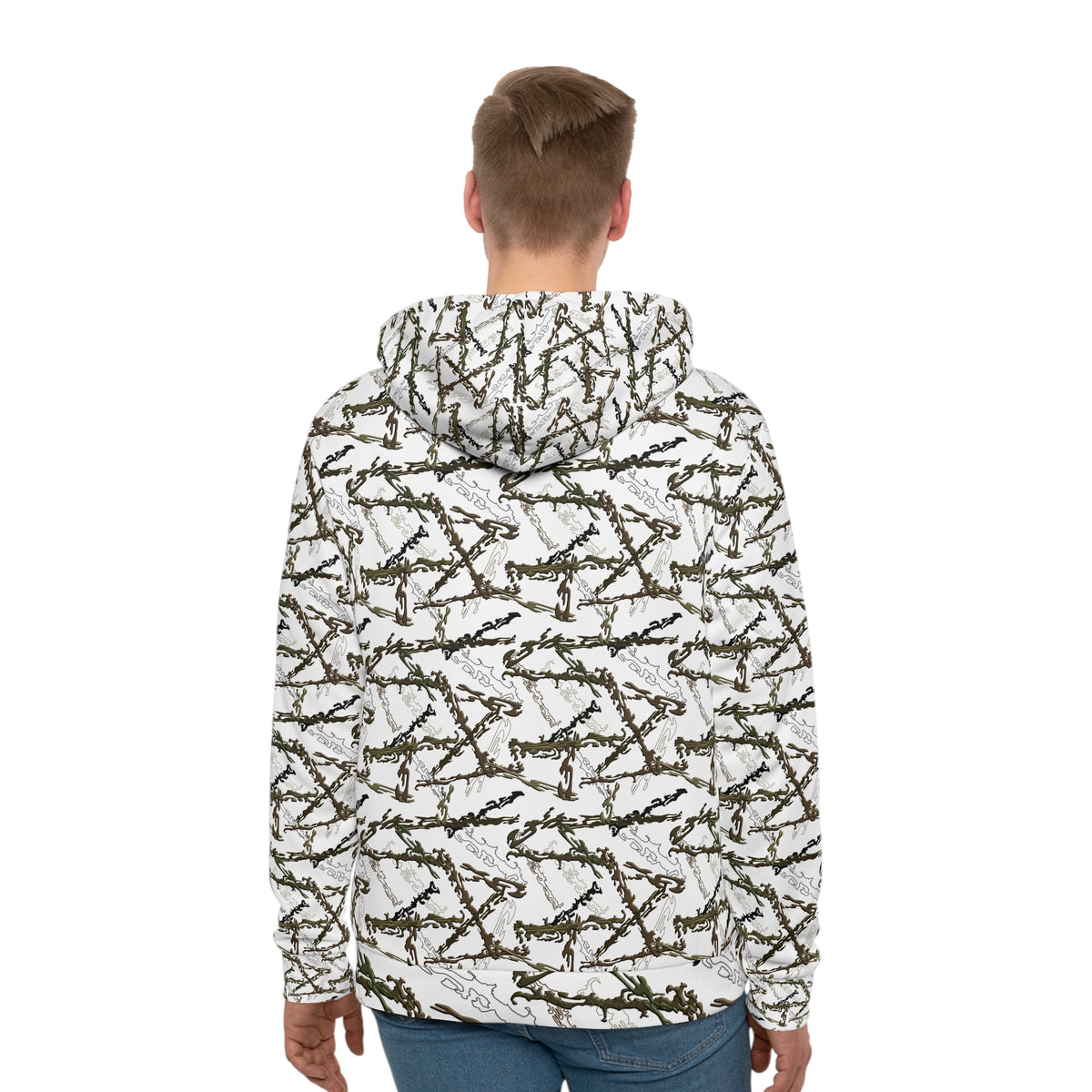 White (Hand Drawn) Camo Sweatshirt