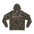 Unisex Pink Retro Script Camo Hoodie